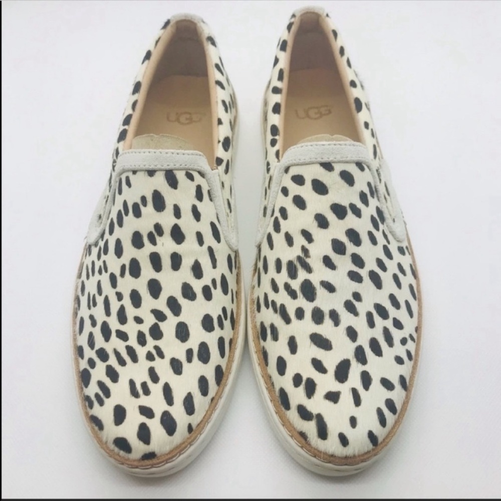 UGG SOLEDA GENUINE CALF HAIR SLIP-ON SNEAKERS